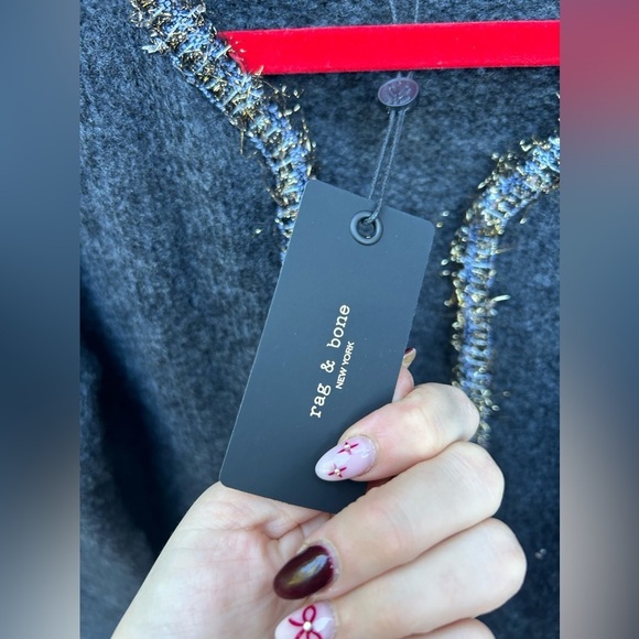 Rag & Bone Davies Cardigan in Charcoal X Size Small New With Tags! - Picture 9 of 14